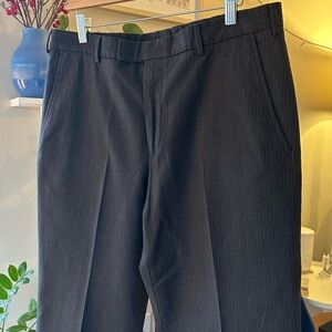 Z Zegna Wool & Cotton Black & brown Pinstripe Men's Pants